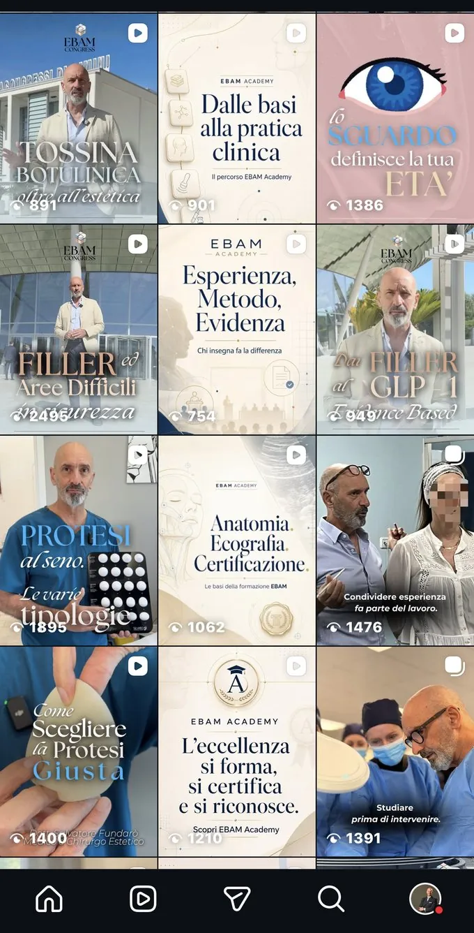 Profilo Instagram del Dott. Piero Fundarò dopo